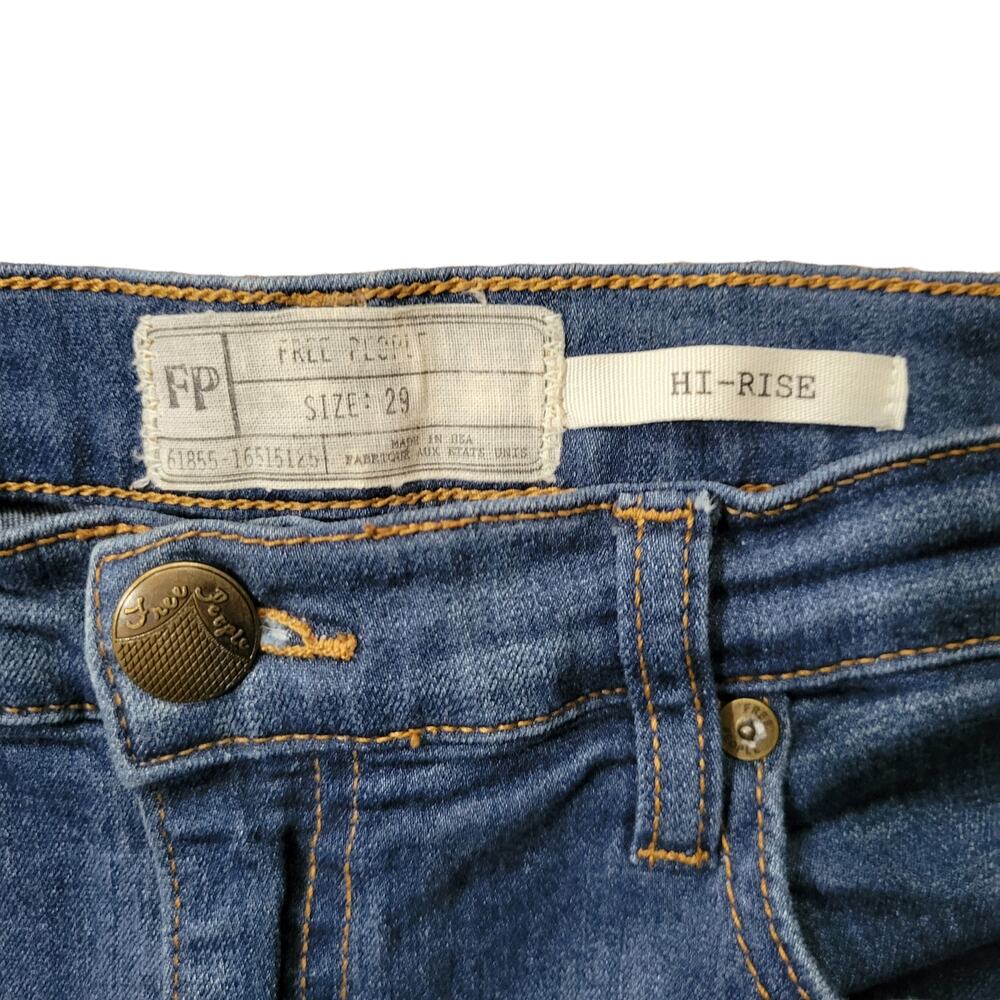 Free People Hi-Rise Skinny Jeans, Sz 29 - Picture 3 of 5